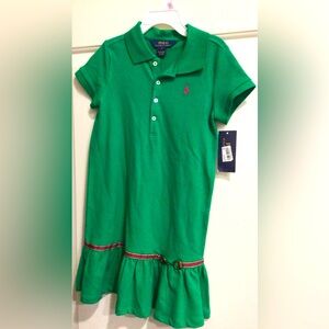 Ralph Lauren Green Polo Dress (Girls 6)